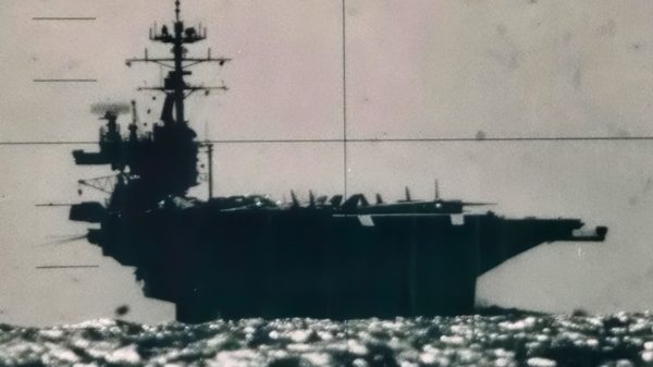 Forrestal-Class Aircraft Carrier in Drill U.S. Navy Photo