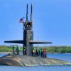 POLARIS POINT, Guam (May 7, 2013) The Los Angeles-class attack submarine USS Albuquerque (SSN 706) arrives in Apra Harbor, Guam, to conduct maintenance and liberty. Albuquerque is conducting operations in the U.S. 7th Fleet area of responsibility. (U.S. Navy photo by Mass Communication Specialist 1st Class Jeffrey Jay Price/Released)