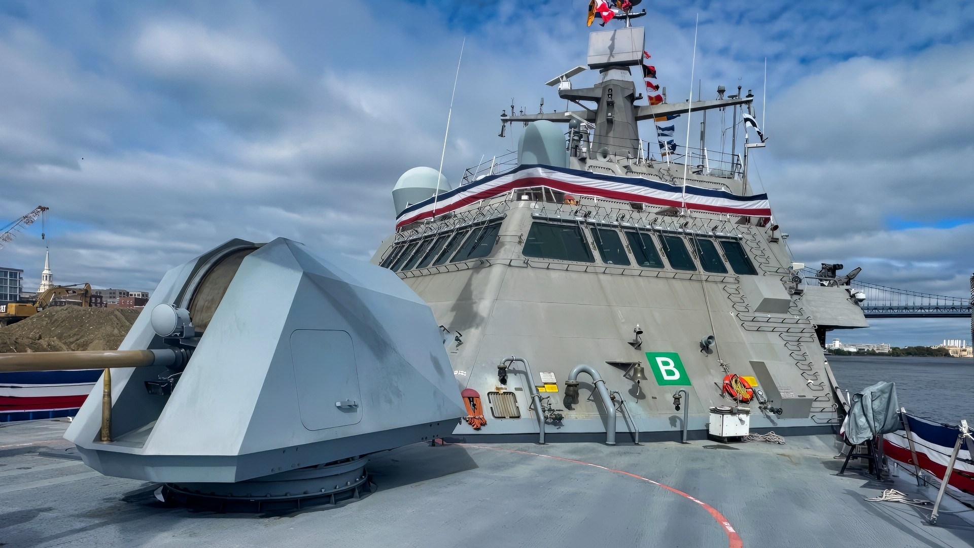 Top of USS Cooperstown Littoral Combat Ship