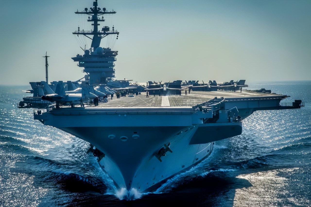 141208-N-WD464-386 ARABIAN GULF (Dec. 8, 2014) The Nimitz-class aircraft carrier USS Carl Vinson (CVN 70) prepares for flight operations in the Arabian Gulf. Carl Vinson is deployed in the U.S. 5th Fleet area of operations supporting Operation Inherent Resolve, strike operations in Iraq and Syria as directed, maritime security operations, and theater security cooperation efforts in the region. (U.S. Navy photo by Mass Communication Specialist 2nd Class Alex King/Released)