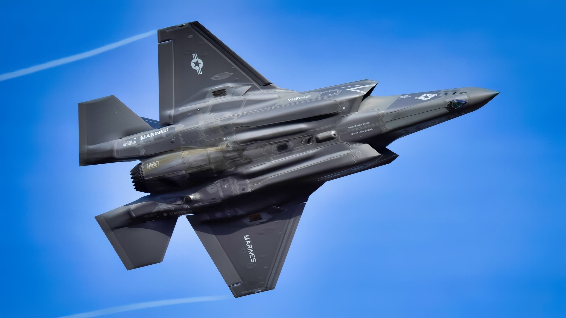 JOINT BASE ELMENDORF-RICHARDSON, Alaska - A U.S. Marine Corps F-35 Lighting II attached to Marine Fighter Attack Squadron 121 from Marine Corps Air Station Iwakuni, Japan, takes off for a training mission during Northern Edge, May 2, 2017. Northern Edge 2017 is Alaska's premiere joint-training exercise designed to practice operations, techniques, and procedures as well as enhance interoperability among the services. Thousands of participants from all the services; Airmen, Soldiers, Sailors, Marines, and Coast Guard personnel from active duty, Reserve and National Guard units, are involved. (U.S. Navy photo by Mass Communications Specialist 2nd Class Travis Litke/Released)