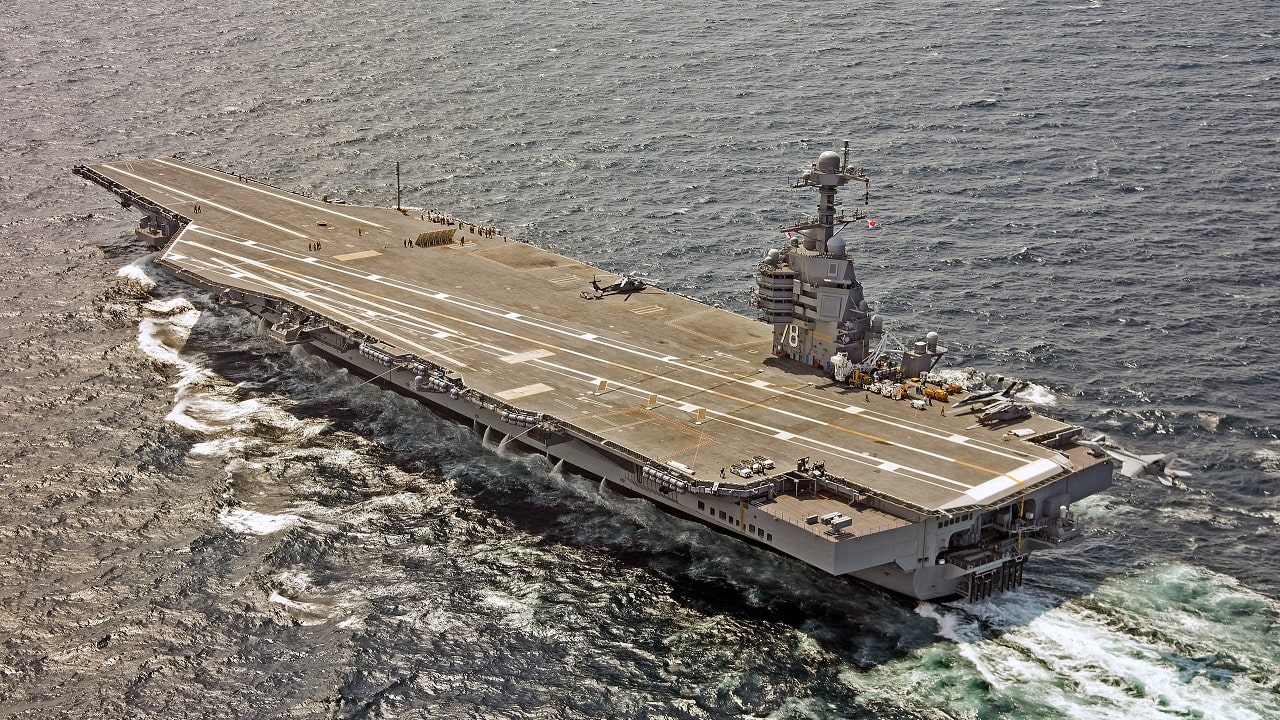 Ford-Class Aircraft Carrier in Test Run