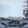 U.S. Navy Aircraft Carrier Sailing