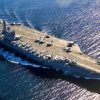 USS Nimitz Sailing Near Canada