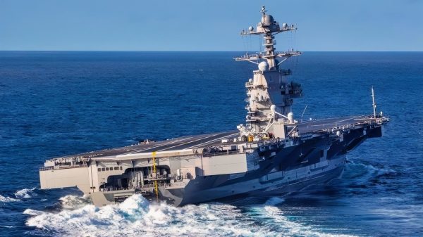 Aircraft Carrier Turn US Navy