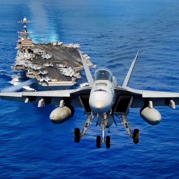 A U.S. Navy F/A-18E Super Hornet aircraft assigned to Strike Fighter Squadron (VFA) 14 participates in an air power demonstration near the aircraft carrier USS John C. Stennis (CVN 74) April 24, 2013, in the Pacific Ocean. The John C. Stennis Carrier Strike Group was returning from an eight-month deployment to the U.S. 5th Fleet and U.S. 7th Fleet areas of responsibility. (U.S. Navy photo by Mass Communication Specialist Seaman Apprentice Ignacio D. Perez/Released)