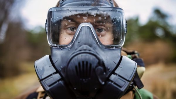 U.S. Marine Corps Cpl. Ethan Benedict, a chemical, biological, radiological, and nuclear specialist with Combat Logistics Battalion 6, Combat Logistics Regiment 2, 2nd Marine Logistics Group, poses for a photo after a simulated CBRN response as part of Exercise Freezing Winds 2025 in Gylto, Finland, Nov. 30, 2025. CBRN response Marines are trained to conduct precise detection, identification, and sampling of hazardous agents to protect personnel, preserve life, and support the attribution of weapons of mass destruction incidents. Freezing Winds is conducted to increase interoperability between Marines, Finland, and NATO Allies by executing combined amphibious operations in and around the Baltic Sea littorals, and is part of a regularly occurring series of exercises in northern Europe that demonstrates the capability to deploy and train Marines and Sailors in support of the NATO Alliance. Benedict is a native of Florida. (U.S. Marine Corps photo by Sgt. Alfonso Livrieri)
