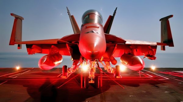 An F/A-18F Super Hornet Strike Fighter Squadron 103 is parked on the flight deck of the aircraft carrier USS Dwight D. Eisenhower (CVN 69) as the ship operates in the Arabian Sea on Dec. 5, 2006. The Eisenhower is in the Arabian Sea in support of maritime security operations.