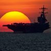 Aircraft Carrier in the Sunset