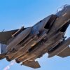 A U.S. Air Force F-15E Strike Eagle aircraft soars through the air during exercise Marauder Shield 26.1 within the U.S. Central Command area of responsibility, Nov. 11, 2025. Marauder Shield 26.1 emphasized a coordinated response to the growing threat of unmanned aerial systems. The exercise featured advanced counter-Unmanned Aircraft Systems integration between the U.S. and Kuwaiti forces, bolstering regional security and demonstrating a commitment to collaborative defense.