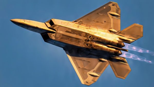 U.S. Air Force Capt. Nick “Laz” Le Tourneau, pilot and commander of the F-22 Raptor Aerial Demonstration Team, performs an aerial demonstration during the 52nd Annual SUN 'n FUN Aerospace Expo in Lakeland, Florida, April 15, 2026. Capt. Le Tourneau showcased the unmatched capabilities of the F-22 to the SUN ‘n FUN crowds by performing multiple series of combat maneuvers. (U.S. Air Force photo by Staff Sgt. Mary Bowers)