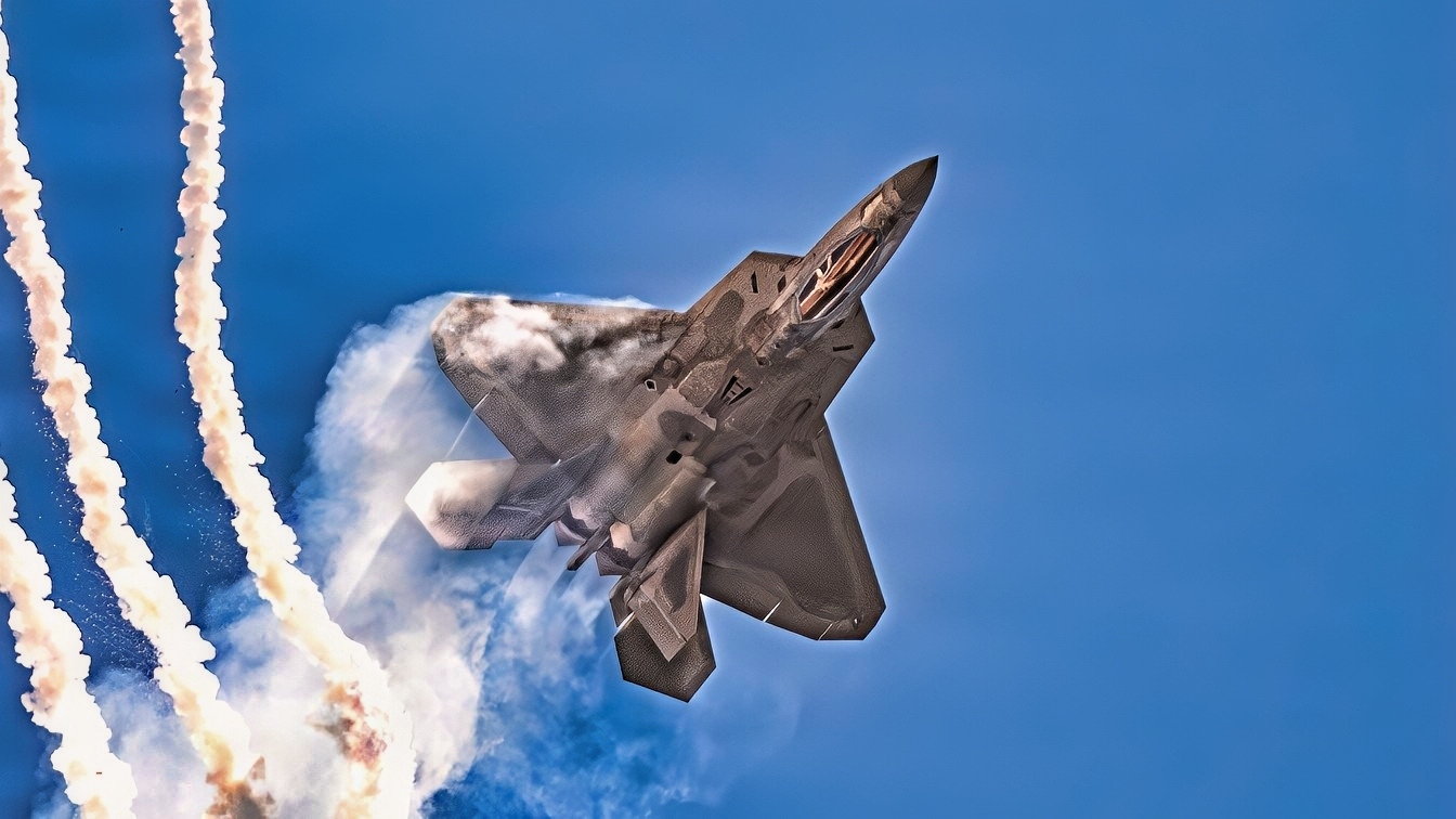 U.S. Air Force Capt. Nick “Laz” Le Tourneau, pilot and commander of the F-22 Raptor Aerial Demonstration Team, performs an aerial demonstration at Air Dot Show Tour Fort Lauderdale, Florida, May 9, 2026. Capt. Le Tourneau showcased the unmatched capabilities of the F-22 by performing a series of combat maneuvers. (U.S. Air Force photo by Staff Sgt. Mary Bowers)