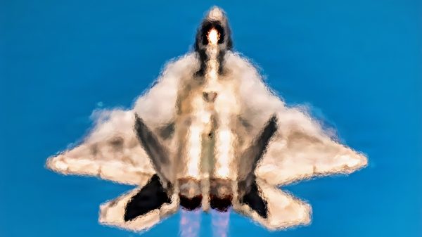 U.S. Air Force Capt. Nick “Laz” Le Tourneau, pilot and commander of the F-22 Raptor Aerial Demonstration Team, performs an aerial demonstration at Air Dot Show Tour Fort Lauderdale, Florida, May 9, 2026. Capt. Le Tourneau showcased the unmatched capabilities of the F-22 by performing a series of combat maneuvers. (U.S. Air Force photo by Staff Sgt. Mary Bowers)