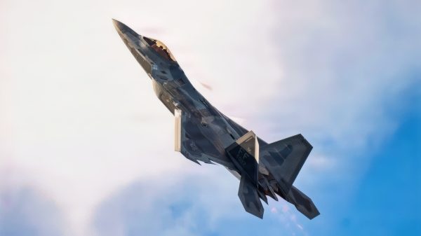 U.S. Air Force Capt. Nick “Laz” Le Tourneau, pilot and commander of the F-22 Raptor Aerial Demonstration Team, performs an aerial demonstration during the 52nd Annual SUN 'n FUN Aerospace Expo in Lakeland, Florida, April 14, 2026. Capt. Le Tourneau showcased the unmatched capabilities of the F-22 to the SUN ‘n FUN crowds by performing multiple series of combat maneuvers. (U.S. Air Force photo by Staff Sgt. Mary Bowers)