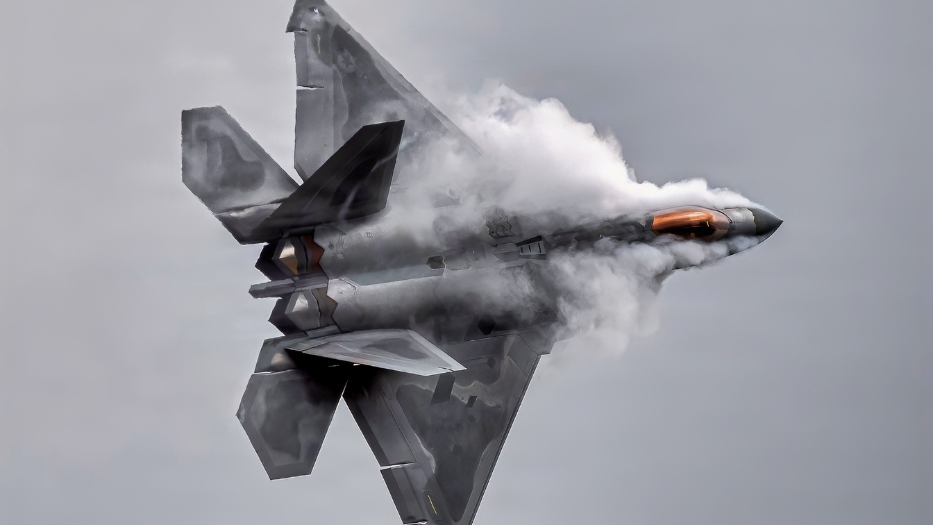 U.S. Air Force Capt. Samuel “RaZZ” Larson, F-22 Raptor Aerial Demonstration Team pilot and commander, performs at the United States Air Force Academy, Colorado Springs, CO, April 14th, 2023. The F-22 Raptor Aerial Demonstration showcases the unmatched maneuverability of the airframe by executing a series of combat maneuvers to inspire Americans and their allies, and deter foreign adversaries. (U.S. Air Force video by Staff Sgt. Michael Bowman)