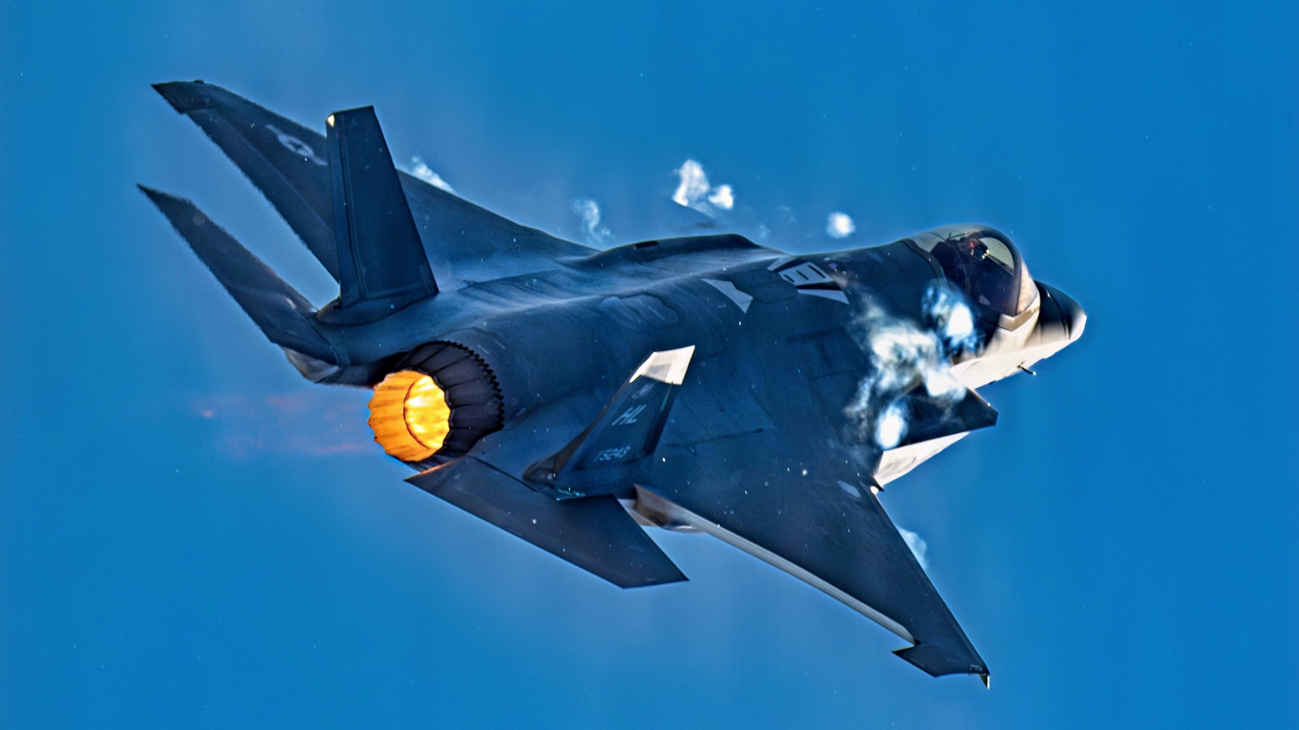 U.S. Air Force Maj. Sean “Rambo” Loughlin, pilot of the F-35A Demonstration Team, conducts aerial maneuvers during a practice demonstration at Hill Air Force Base, Utah, May 4, 2026. These practice demonstrations maintain the skills required to execute precise maneuvers at airshows worldwide. (U.S. Air Force photo by Staff Sgt. Nicholas Rupiper)