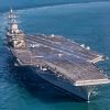 U.S. Navy Nimitz-class aircraft carrier USS Dwight D. Eisenhower (CVN 69) conducts a full power demonstration during Sea Trial in the Virginia Capes, Apr. 22, 2026. Eisenhower returned to sea and is now in the Basic Phase in the Optimized Fleet Response Plan. (U.S. Navy photo by Mass Communication Specialist Seaman Nicole Schweigert)