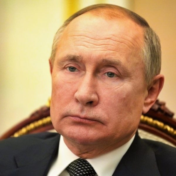 Putin Sitting in a Meeting Russian Federation Image