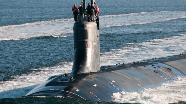 PUGET SOUND, Wash. (Sept. 11, 2017) The Seawolf-class fast-attack submarine USS Jimmy Carter (SSN 23) transits the Hood Canal as the boat returns home to Naval Base Kitsap-Bangor. Jimmy Carter is the last and most advanced of the Seawolf-class attack submarines, which are all homeported at Naval Base Kitsap. (U.S. Navy photo by Lt. Cmdr. Michael Smith/Released)