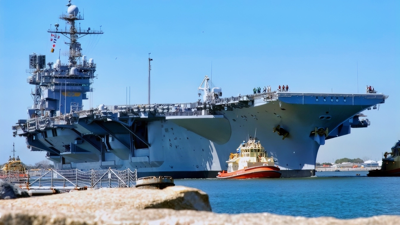 070220-N-1550W-001 Mayport, Fla (Feb. 20, 2007) USS John F. Kennedy (CV 67) departs Naval Station Mayport for the last underway period before its decommission in March. U.S. Navy photo by Mass Communication Specialist 2nd Class Elizabeth Williams (RELEASE).
