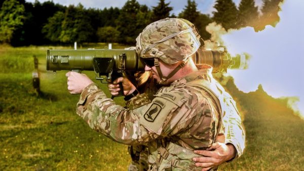 Sky Soldiers from 1st Battalion, 503rd Infantry Regiment engaged targets with the Carl Gustaf 84mm weapon system in Grafenwoehr, Germany September 8, 2018 during Saber Junction 18. Exercise Saber Junction 18 is a U.S. Army Europe-directed exercise designed to assess the readiness of the U.S. Army's 173rd Airborne Brigade to execute unified land operations in a joint, combined environment and to promote interoperability with participating allies and partner nations.