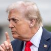 The President departs the White House and gaggles with the press on the South Lawn before boarding HMX-1 to begin traveling to the United Kingdom on Tuesday, September 15th, 2025. (Official White House Photo by Harrison Koeppel)