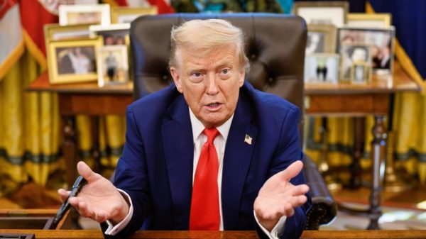 President Donald J. Trump visits with President Lee Jae-myung of the Republic of Korea, Monday, August 25, 2025, in the Oval Office. (Official White House Photo by Daniel Torok)