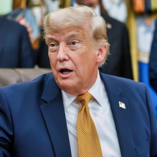 President Donald J. Trump, joined by Secretary of War Pete Hegseth, Physicist John M. Martinis, Science and Technology Policy Director Michael Kratsios, Secretary of Commerce Howard Lutnick, Secretary of Energy Chris Wright, OMB Director Russ Vought, and others, delivers remarks after signing an Executive Order on quantum computing in the Oval Office, Monday, June 22, 2026. (Official White House Photo by Joyce N. Boghosian)