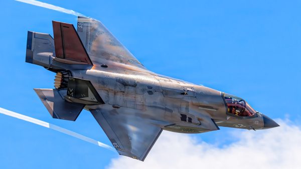 A U.S. Marine Corps F-35B Lightning II performs aerobatic demonstrations over the water as part of the 2026 Visit Atlantic City “Soar and Shore” Air Show in Atlantic City, New Jersey, May 29, 2026. Hosted through a partnership between Visit Atlantic City and Herb Gillen Airshows, the event brought military and civilian aviation demonstrations to the Atlantic City beach and Boardwalk in order to foster community engagement and inspire interest in aviation among spectators. (U.S. Air National Guard photo by Staff Sgt. Kevin Ray J. Salvador)