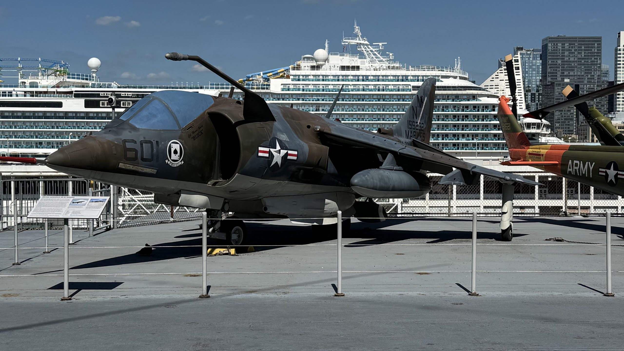 British Sea Harrier aboard USS Intrepid back in 2025. National Security Journal Original Photo. 