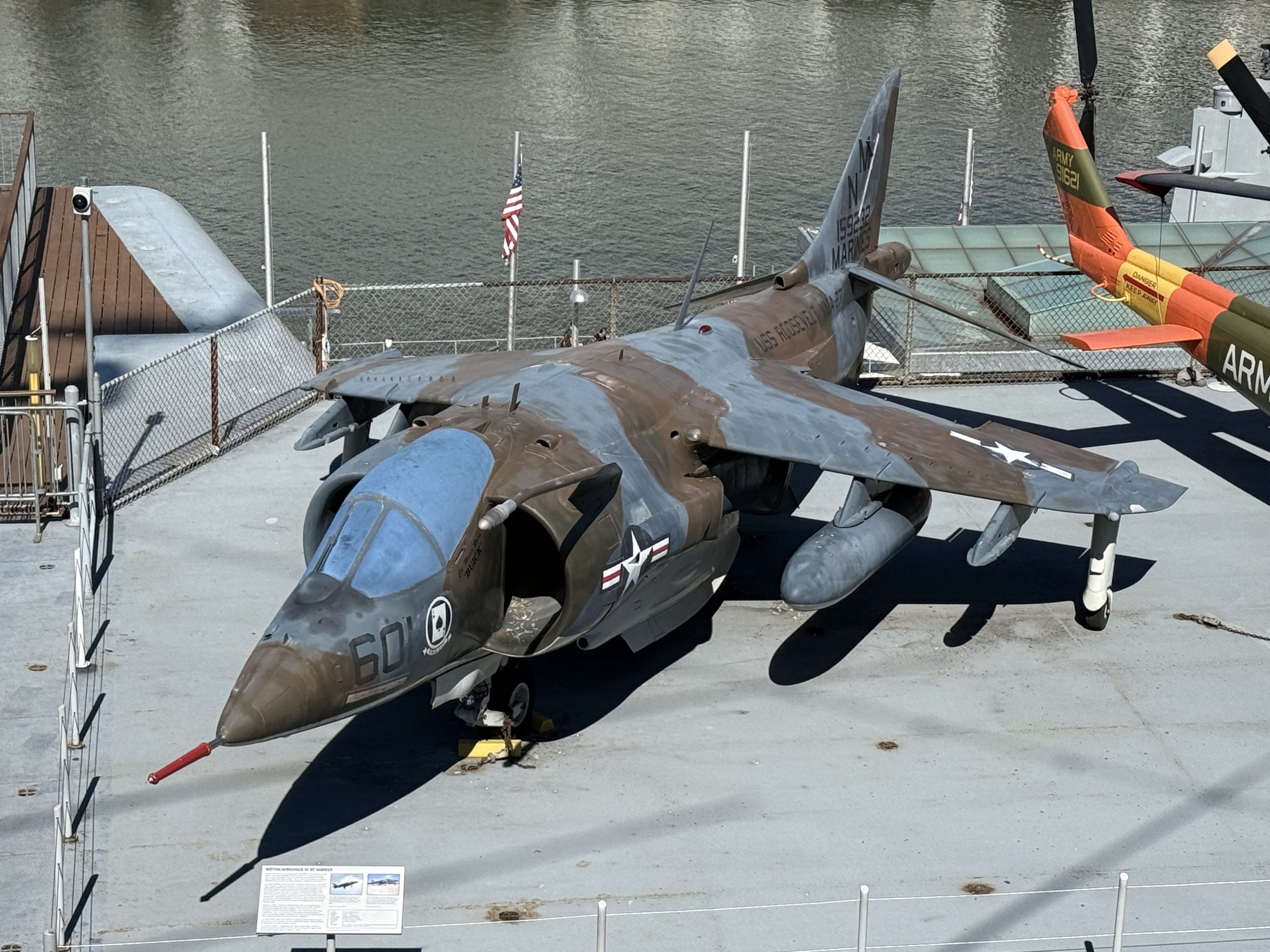 British Sea Harrier aboard USS Intrepid back in 2025. National Security Journal Original Photo. 