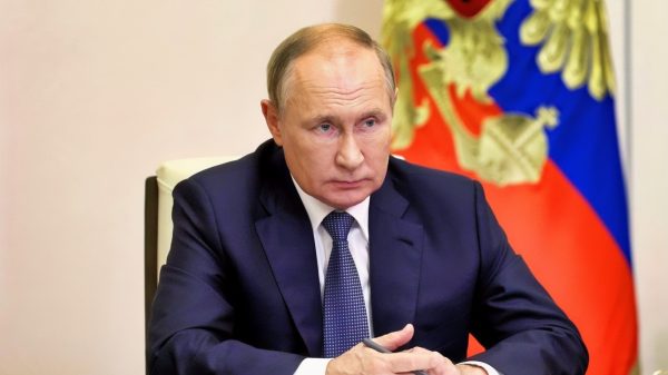 Putin Sitting in the Kremlin Russian Federation Photo