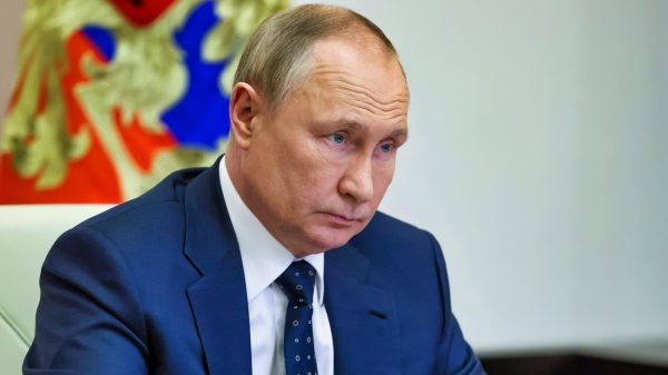 Putin in May 2022 Looking Tough Creative Commons Image