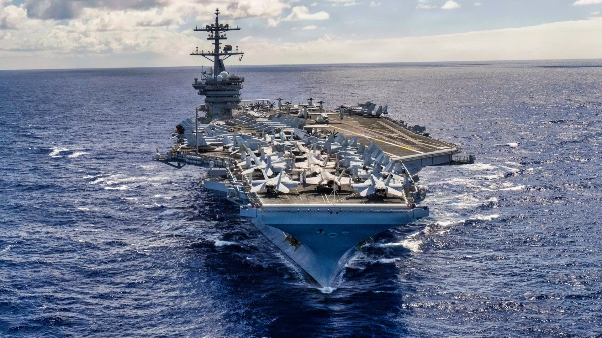 PACIFIC OCEAN (June 22, 2026) –The Nimitz-class aircraft carrier USS Theodore Roosevelt (CVN 71), transits the Pacific Ocean, June 22, 2026. Theodore Roosevelt, flagship of Carrier Strike Group (CSG) 9, is underway conducting exercises to bolster strike group readiness and capability in the U.S. 3rd Fleet area of operations. (U.S. Navy photo by Mass Communication Specialist 3rd Class Aaron Haro Gonzalez)