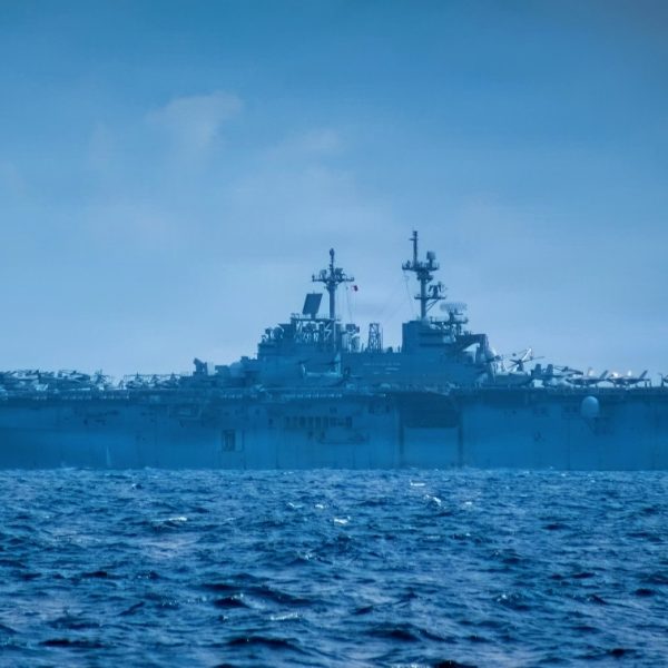 Wasp-class amphibious assault ship USS Boxer (LHD 4) transits the South China Sea, June 4, 2026. Boxer, flagship of the Boxer Amphibious Ready Group, is underway with the 11th Marine Expeditionary Unit in the U.S. 7th Fleet area of operations. U.S. 7th Fleet, the Navy’s largest forward-deployed numbered fleet, routinely interacts and operates with allies and partners to preserve a free and open Indo-Pacific (U.S. Navy photo by Mass Communication Specialist Seaman Eliora Sims)