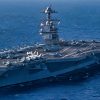 USS Gerald R. Ford Aircraft Carrier At Sea