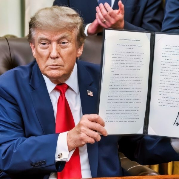 President Donald J. Trump signs executive orders alongside Utah Governor Spencer Cox and members of the Utah congressional delegation in the Oval Office, Monday, July 13, 2026. (Official White House Photo by Molly Riley)