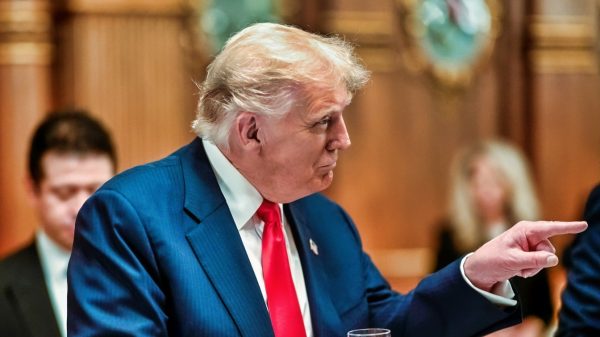 President Donald Trump participates in a working lunch meeting with Japanese Prime Minister Sanae Takaichi, Tuesday, October 28, 2025, at Akasaka Palace in Tokyo, Japan. (Official White House Photo by Daniel Torok)