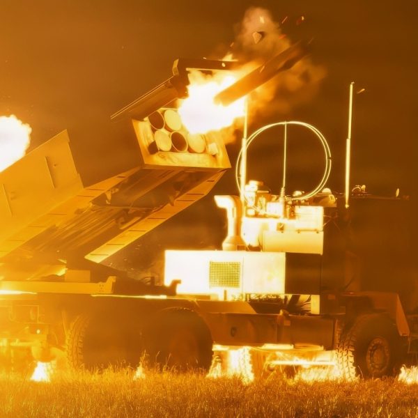 U.S. Soldiers assigned to the 3rd Battalion, 321st Field Artillery Regiment, 18th Field Artillery Brigade, fire a M142 High Mobility Artillery Rocket System (HIMARS) during their Table 15 qualification on Fort Bragg, North Carolina, March 30, 2026. Table 15 is a mandatory U.S. Army training and certification exercise for field artillery batteries that tests their ability to integrate artillery fires into a realistic tactical scenario. (U.S. Army photo by Sgt. Austin Robertson)