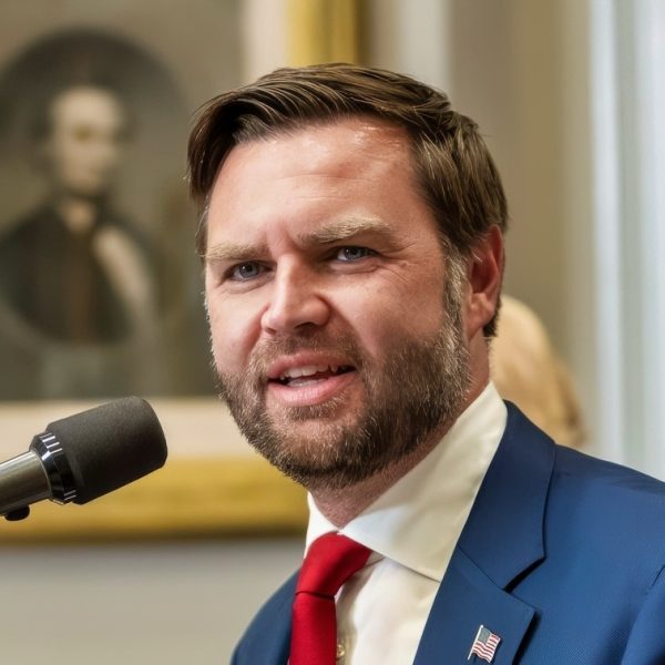 Vice President JD Vance gives remarks at a Sports Council announcement, Thursday, July 31, 2025, in the Roosevelt Room of the White House. (White House Intern Photo by Julian Casciano)