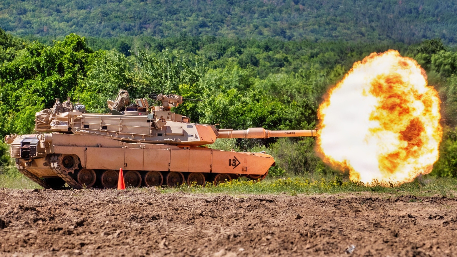 U.S. Army Soldiers assigned to Charlie Company, 1st Battalion, 36th Infantry Regiment, 1st Armored Division, zero their M1 Abrams tank’s sighting system during gunnery training operations at Novo Selo Training Area, Bulgaria, May 30, 2026. Zeroing the tank’s sights allows armored crews to confirm accuracy, build crew proficiency and prepare for follow-on engagements during live-fire training. (U.S. Army video by Spc. Thomas Madrzak)