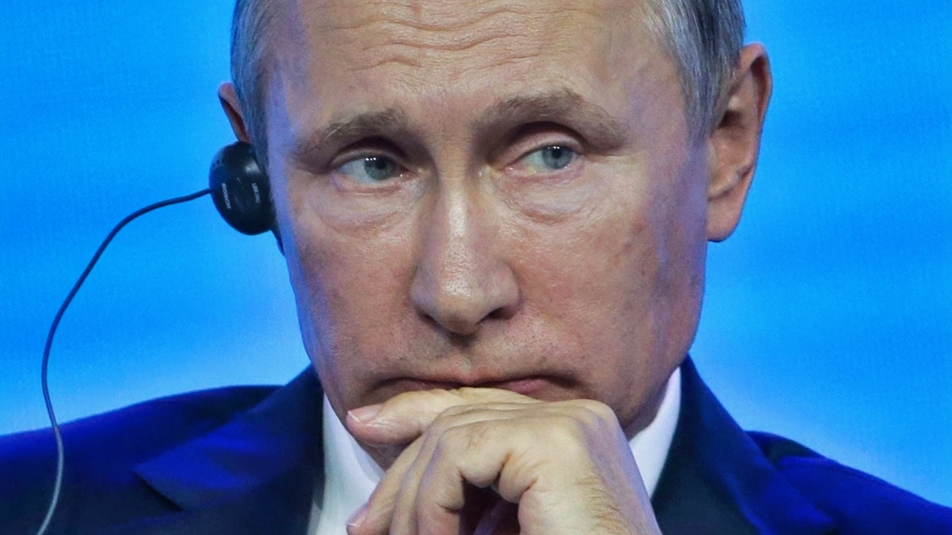 Putin Thinking Back in 2016 Russian Federation Photo