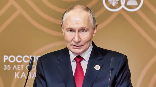 Russian President Putin Speaking at Summit Creative Commons Image