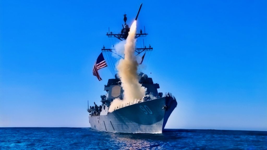(Dec. 01, 2020) - The guided-missile destroyer USS Chafee (DDG 90) launches a Block V Tomahawk, the weapon’s newest variant, during a missile exercise. This event marked the first time a Block V Tomahawk missile was operationally tested, marking the Navy’s transition to a more advanced capability for the fleet. Block V includes an upgrade that will enhance navigation performance and provide robust and reliable communications. Chafee is currently assigned to Carrier Strike Group ONE and is homeported in Pearl Harbor. (U.S. Navy photo by Ens. Sean Ianno/Released)