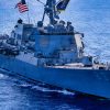 U.S. Navy Arleigh Burke-class guided-missile destroyer USS Mustin (DDG 89) steams in the Indian Ocean, July 2, 2026. Mustin is forward-deployed and assigned to Destroyer Squadron (DESRON) 15, the Navy’s largest DESRON and U.S. 7th Fleet’s principal surface force. U.S. 7th Fleet, the Navy’s largest forward-deployed numbered fleet, routinely interacts and operates with allies and partners in preserving a free and open Indo-Pacific. (U.S. Navy photo by Mass Communication Specialist 2nd Class Timothy Dimal)