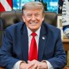 President Donald J. Trump meets with guests, including Penske Corporation Chairman Roger Penske, in the Oval Office before participating in a Freedom 250 Grand Prix Showcase on West Executive Avenue at the White House, Monday, July 13, 2026. (Official White House Photo by Daniel Torok)