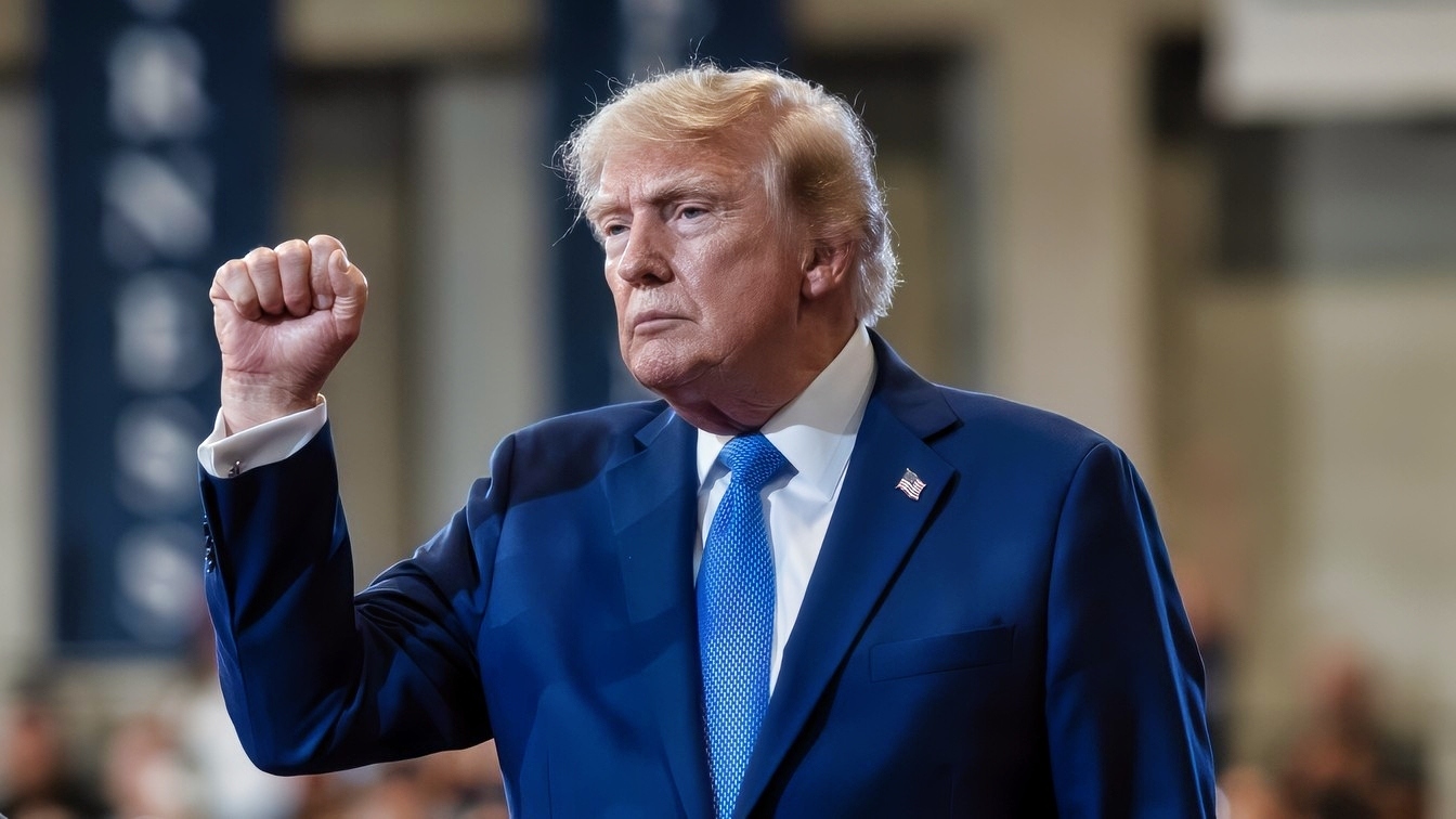 President Donald J. Trump delivers remarks at the David S. Mack Center for Training and Intelligence in Garden City, New York, Friday, August 14, 2026. (Official White House Photo by Molly Riley)