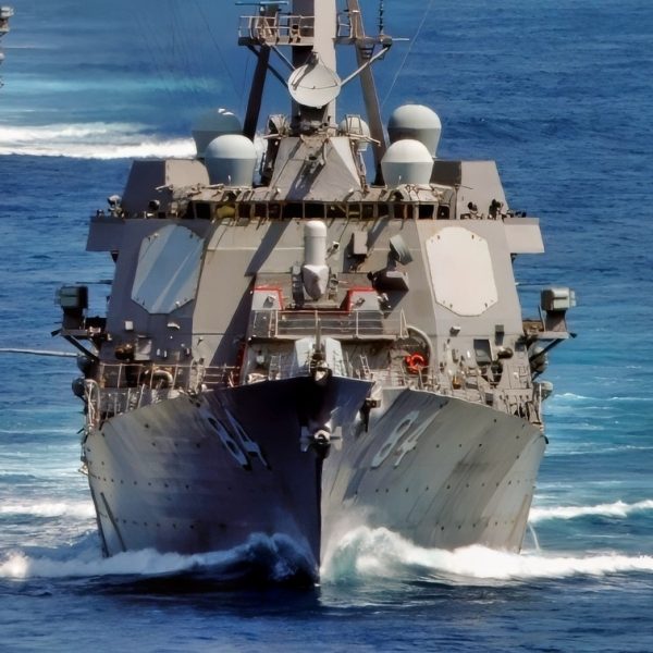 The Arleigh Burke-class guided-missile destroyers USS Bulkeley, right, and USS Mason participate in a strait transit exercise. Bulkeley and Mason are part of the Enterprise Carrier Strike Group and are conducting work-ups and flight operations in preparation for an upcoming deployment. (U.S. Navy photo by Seaman Jared M. King)