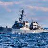 The Arleigh Burke-class guided-missile destroyer USS Cole (DDG 67) operates in the Mediterranean Sea Jan. 9, 2015. Cole, home-ported in Norfolk, is conducting naval operations in the U.S. 6th Fleet area of operations in support of U.S. national security interests in Europe. (U.S. Navy photo by Mass Communication Specialist 3rd Class Jonathan B. Trejo/Released) ( )