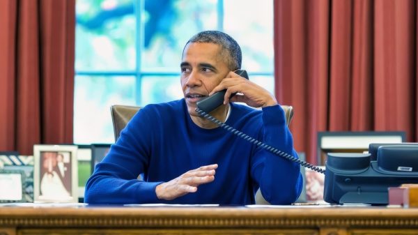 Barack Obama at the Resolute Desk